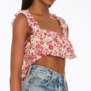 NWT For Love and Lemons Auden Crop Top Small